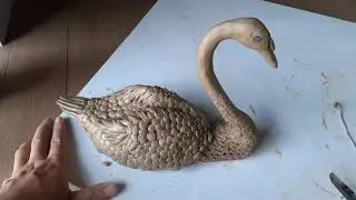 Amazing DIY Clay Swan Sculpting Art