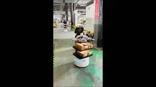 robot delivery in streets, factories, warehouses, and production halls as a human workers #explore