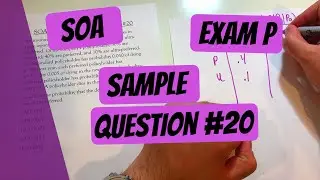 Exam P #20 | SOA Sample Questions