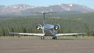 2002 Challenger 604 N501PC c/n 5551 Truckee Tahoe airport in California June 2023.