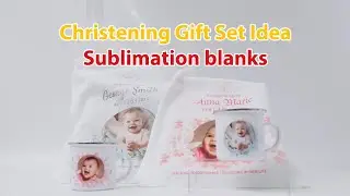 Christening Gift Set: Enamel Mug & Canvas Tote for Sublimation