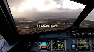 Gusty and stormy landing in Barcelona operating for LHvirtual