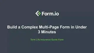 Build a Complex Multi-Page Form in Under 3 Minutes with Form.io