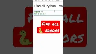 Find all Python 🐍 Errors #python #datascience #freecodecamp  #agecalculater #chatgpt #gpt3 #shorts