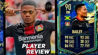 EXCELENTE OPCION COMO EXTREMO O DELANTERO!! | LEON BAILEY TOTS 90 REVIEW | FIFA 21