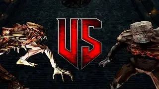 Vulgar vs imp - DOOM 3 Monster Infighting - Full HD NPC Battles