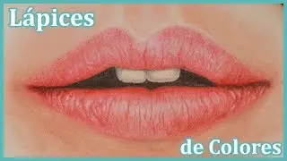 como pintar labios con lapices de colores