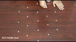 New Year rangoli designs🌸Sankranthi muggulu 2026🌸easy Pongal kolam with 5 dots