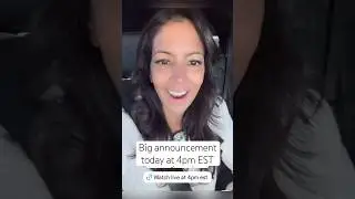 Big announcement happening today at 4pm EST. Watch the livestream linked in the description.