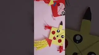 Easy Homemade Kite |DIY Shinchan & PIKACHU Making| #trending #shortvideo #viral #shorts #pokemon