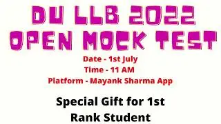 DU LLB Free Mock Test - Test Yourself Before DU Test You