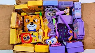 Unboxing Purple Stationery VS Yellow Stationery - Coin Bank, Sipper bottle, Eraser, Pencil Box, Pen