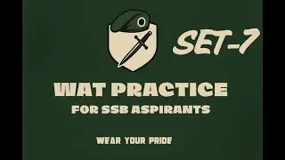 🪖 SSB WAT Practice Set-1 | Word Association Test | Practice & Improve Your Psychology Test Skills