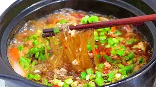 粉条这样做实在太好吃了，又营养又美味，香辣爽口，一锅不够！【食在小厨】