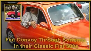 Fiat Convoy Through Sorrento in their Classic Fiat 500s