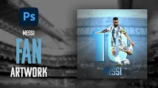Creating a MESSI speed fan art in under 5 minutes! #graphicdesign