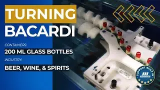 Turning Square Liquor Bottles for Case Packing