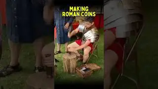 How Roman Coins Were Made 2000 Years Ago | Ancient Minting by a Roman Legionary  #shorts #romans