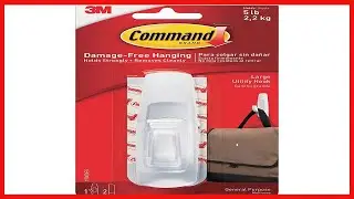 Command Store Utility Hook, Large, 5-Pound Capacity, 4-Hooks, White (3M - 17003ES - 4/Pack)Brand: