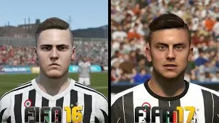 FIFA 17 vs FIFA 16 Juventus Faces Comparison