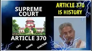 Supreme Court verdict on Article 370 | J&K | Article 370 Abrogation #article370scrapped #article370