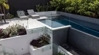Quiet Luxury - Modern Backyard Landscaping Design | Fire pit, Pool & Outdoor Living Inspiration.