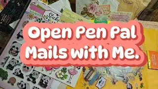 Open Pen Pal Mails with Me.  🍄 🌻 #snailmail #letters #happymails