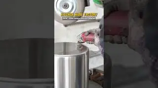 How does this kitchenware factory produce stainless steel cooking pots? #kitchenware #cookingpot