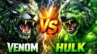 ⚔️ Legendary VENOM Lion 🆚 Savage HULK Wolf | Epic Arena Animal Fight | Who Will Win?