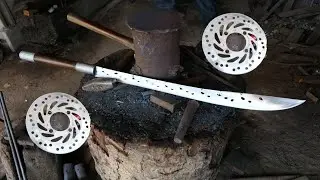 SWORD MAKING / HOW TO MAKE AN ANCIENT KHMER SWORD FROM DISC BRAKE (Dao Khmer) ( NOT FOR SALE )