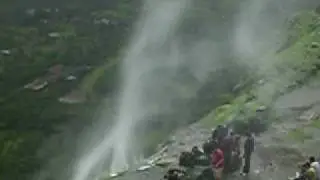 Reverse waterfall on top of Lohgadh