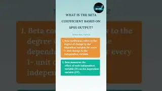 WHAT IS THE BETA COEFFICIENT BASED ON SPSS OUTPUT l THESIS TIPS PART 12
