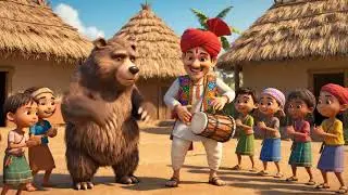 कालू मदारी आया 🎶 | 3D Funny Kids Song | Nachta Reech | Cartoon Dance Masti