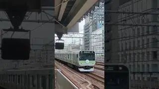 【100周年ラッピング】E235系山手線205系ラッピング 到着シーン　#e235系0番台 #e235 #e235系 #205系 #205