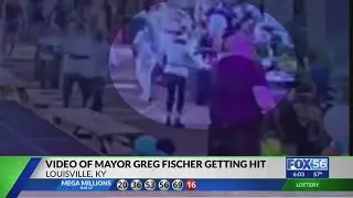Video of Louisville mayor getting hit