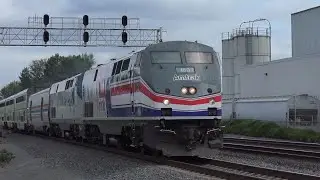 Amtrak Passenger Train with Pepsi Can Heritage Unit and Amtrak Cascades Amfleet Car Consist!