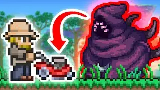 Terraria but Cutting Grass SPAWNS BOSSES...