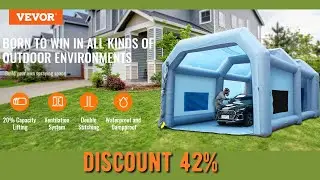 VEVOR Inflatable Paint Booth 950W+1100W Blowers Inflatable Spray Booth Powerful Spray BoothCar Paint