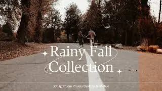 30 Rainy Fall Lightroom Presets Desktop & Mobile | Moody and Deep Autumn Tones, Vibrant Colors