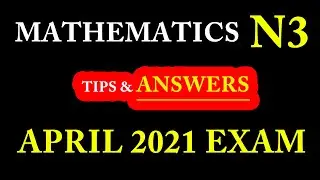 Mathematics N3 8 April 2021 Exam Excerpt