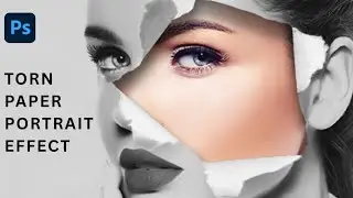 Learn how to create Torn Paper Portrait Effect in Photoshop | Rizvi Graphic Designer#art #yt  #video
