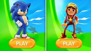 Sonic Dash Vs Subway Surfers - Movie Sonic Vs All Boss Zazz Egman All characters unlocked 