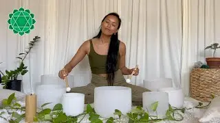 HEART CHAKRA Sound Bath | Crystal Singing Bowls