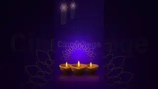 Decorative Diwali Lantern Outline with Glowing Diyas and Rangoli stock footage | Cinefootage