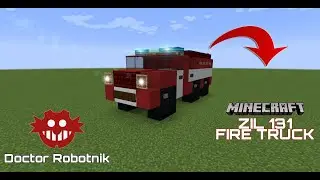 Minecraft | How to build a ZIL 131 FIRE TRUCK | Timelapse
