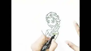 Learn to Color an Ice Princess with Snow Magic Drawing||
