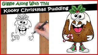 Drawing the Silliest Christmas Pudding EVER! 🍮 Relaxing Ink Art Time-Lapse