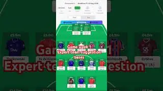 FPL: Game week 1  #fplteam  #fantasyfootball #soccer #fantasyfootballteam