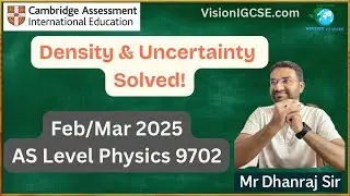 Density & Uncertainty | AS Level Physics Question Solved | 9702 Past Paper