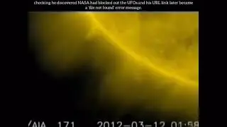 HUGE ALIEN UFO MOTHERSHIP NEAR THE SUN